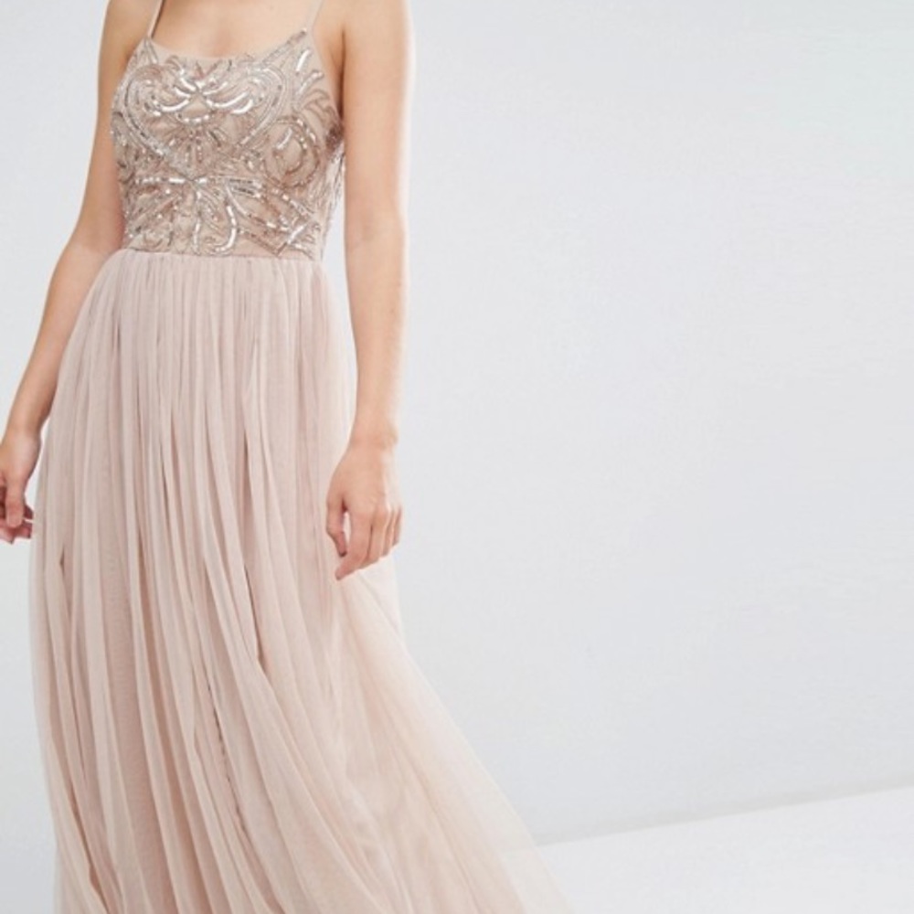Maya cami strap maxi dress champagne